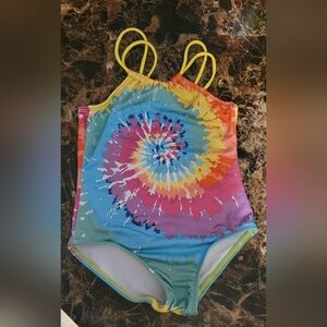Bobbie Brooks Blue and Pink One Piece Swimsuit